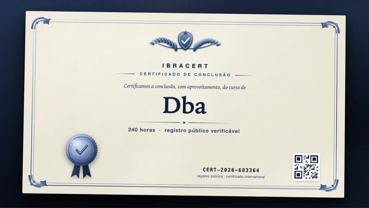 Capa do curso Dba