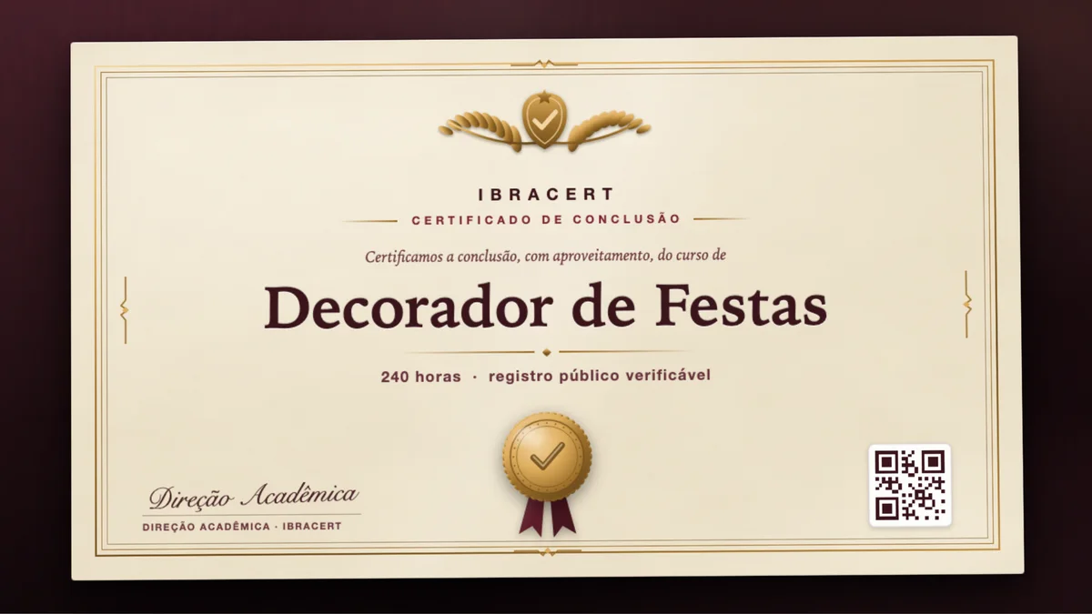 Capa do curso Decorador de Festas