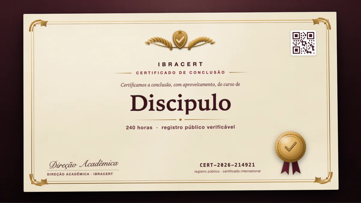 Capa do curso Discipulo