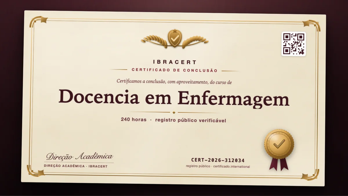 Capa do curso Docencia em Enfermagem