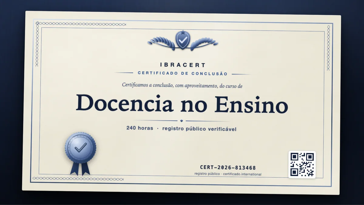 Capa do curso Docencia no Ensino