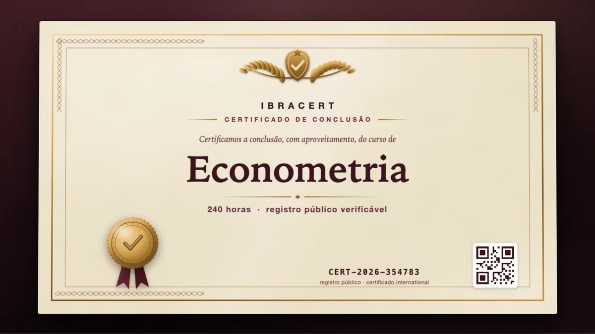 Capa do curso Econometria