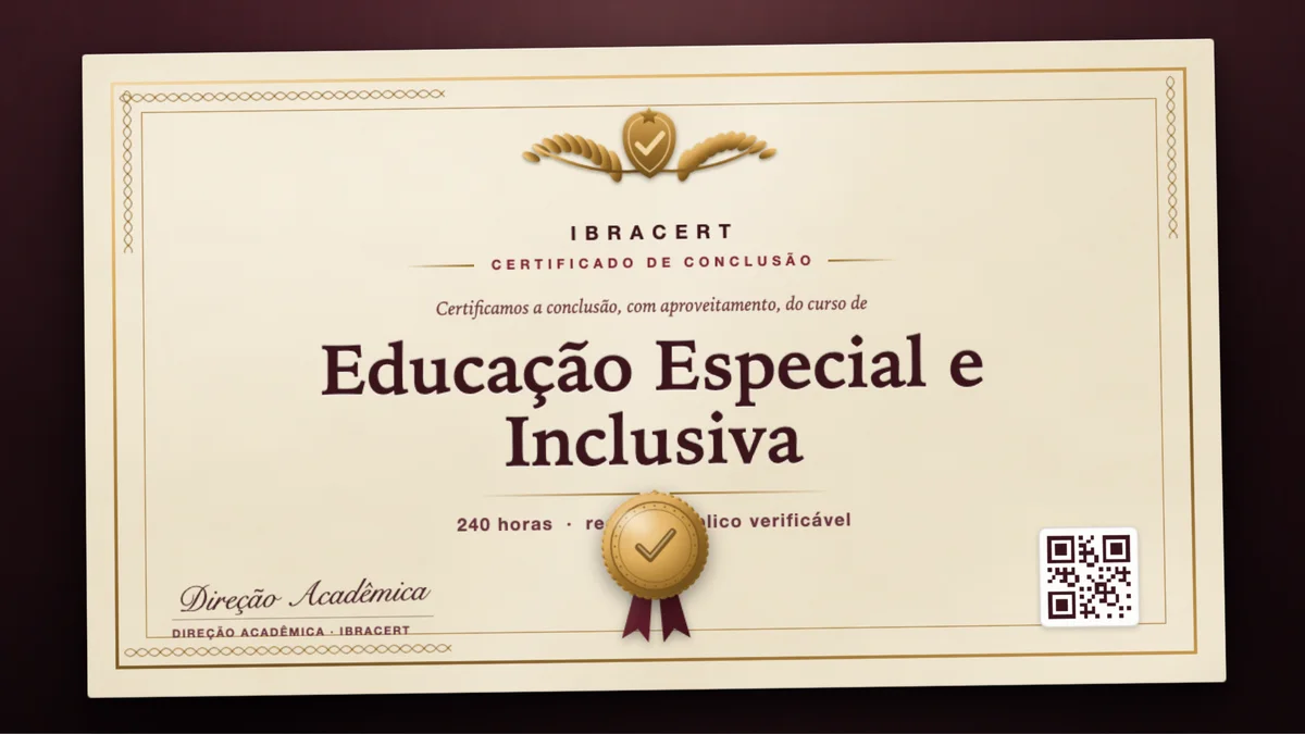 Capa do curso Educação Especial e Inclusiva