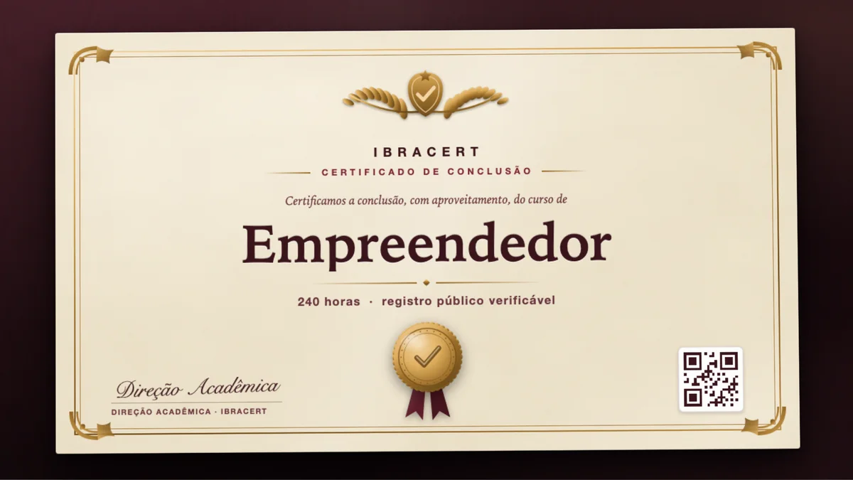 Capa do curso Empreendedor