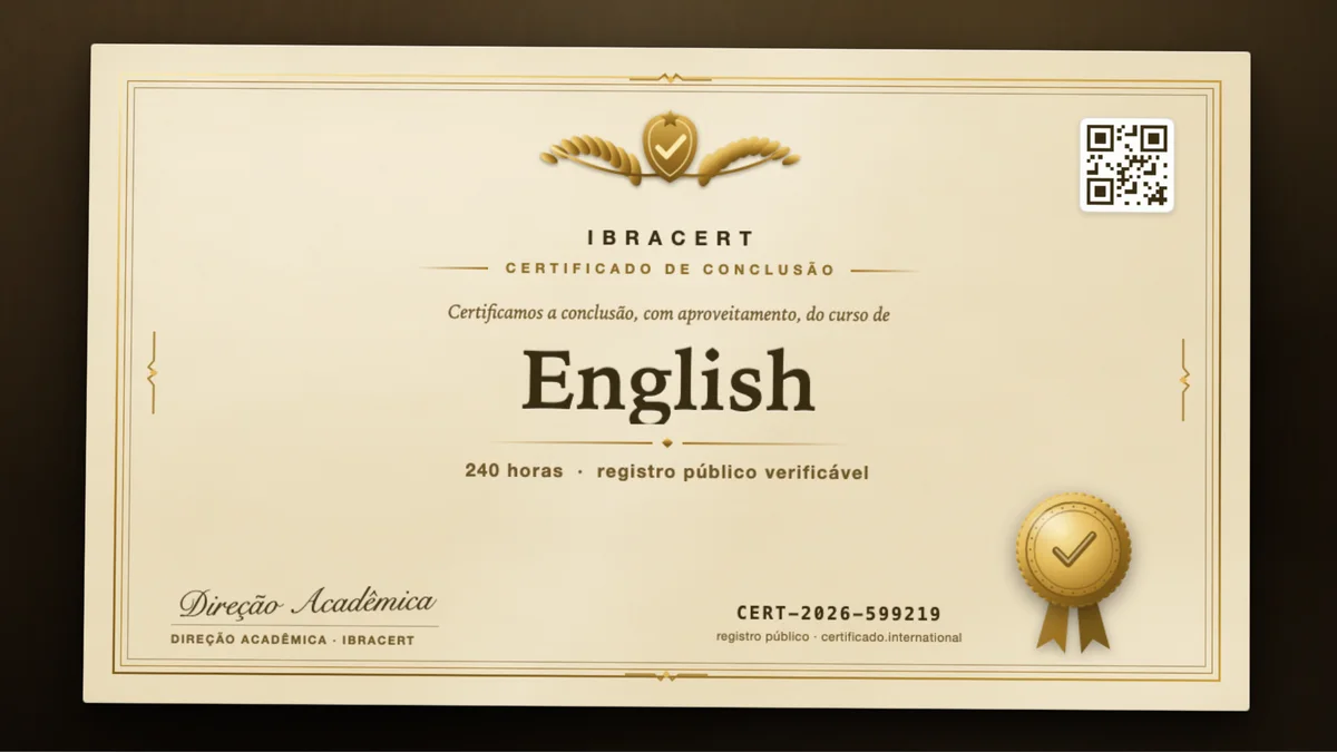 Capa do curso English