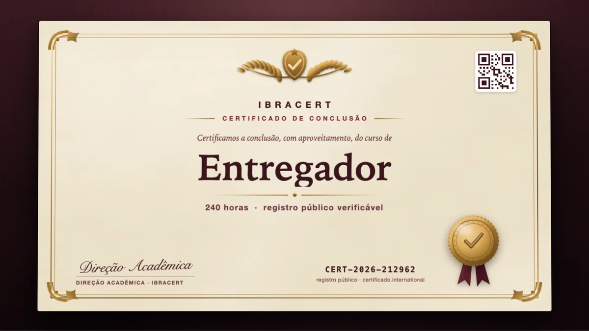 Capa do curso Entregador