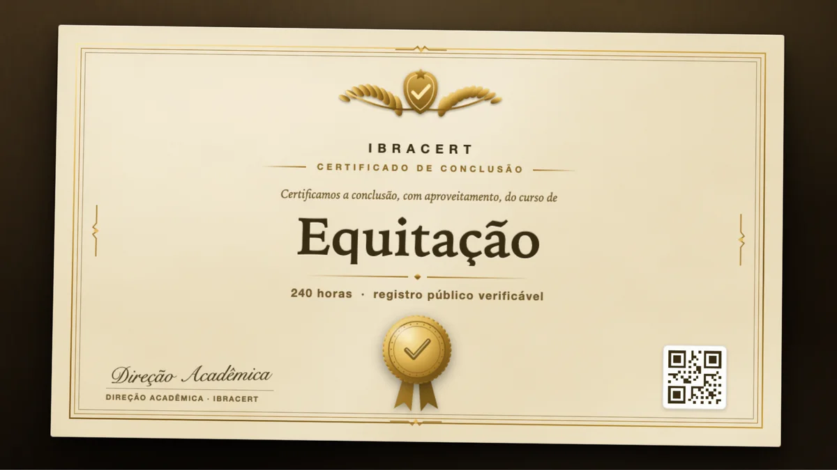 Capa do curso Equitação