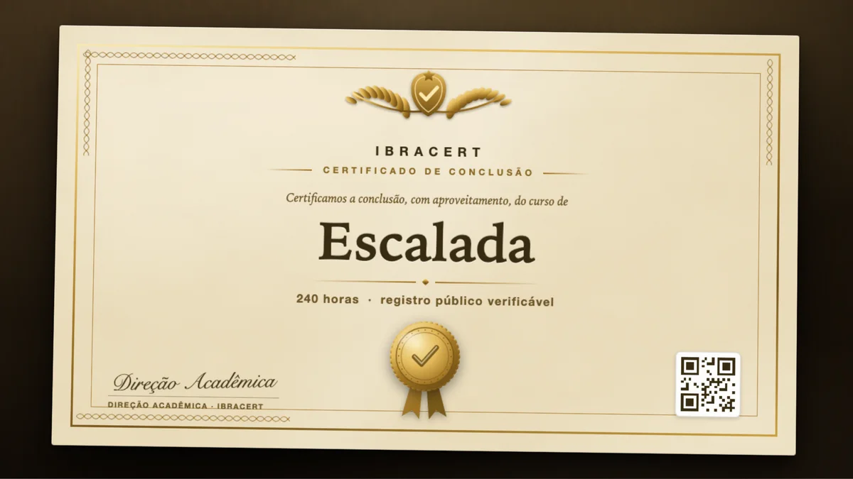 Capa do curso Escalada