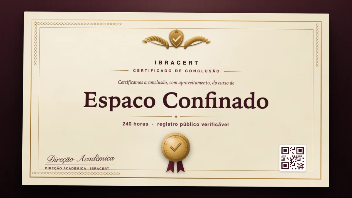 Capa do curso Espaco Confinado