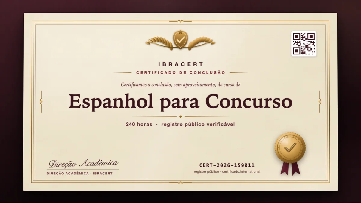 Capa do curso Espanhol para Concurso