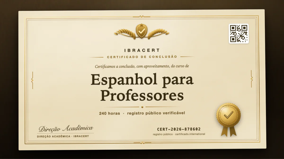 Capa do curso Espanhol para Professores