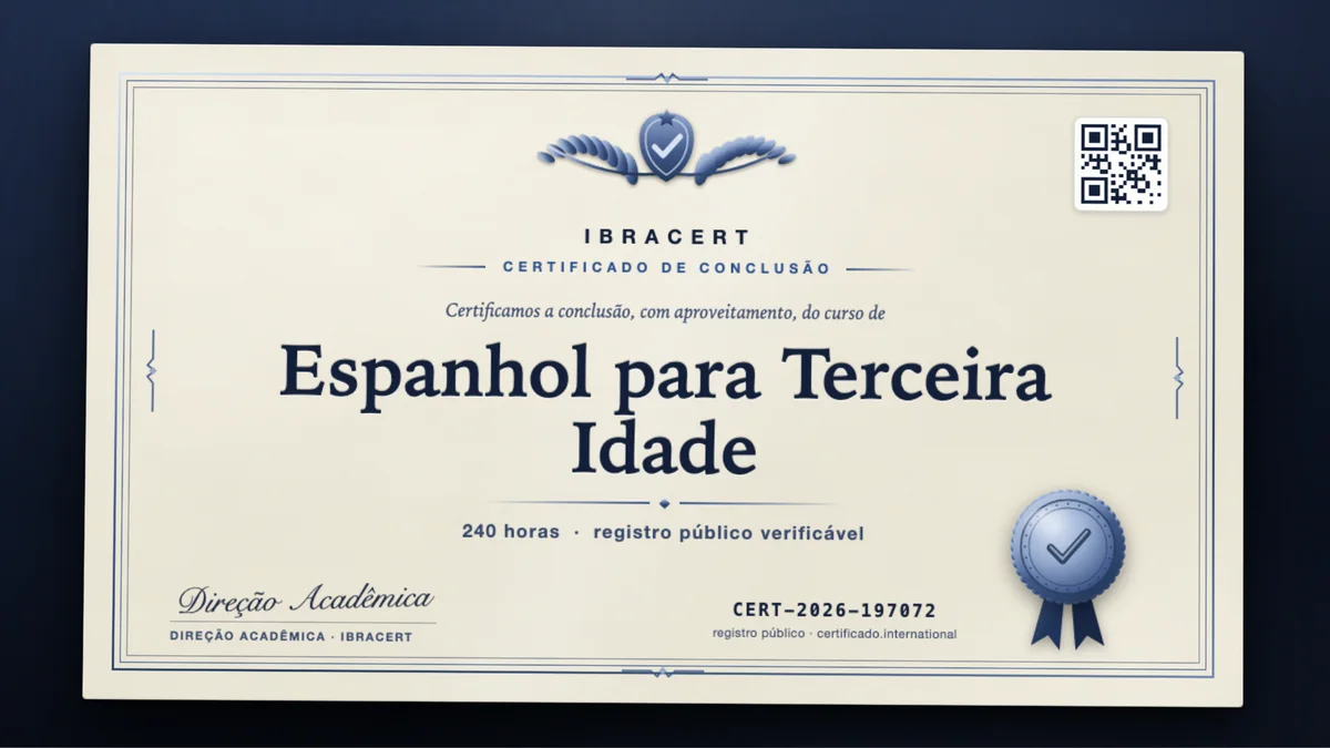Capa do curso Espanhol para Terceira Idade