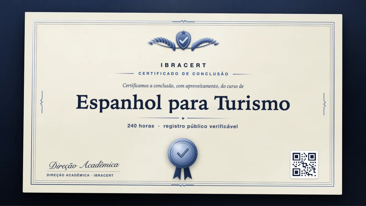 Capa do curso Espanhol para Turismo