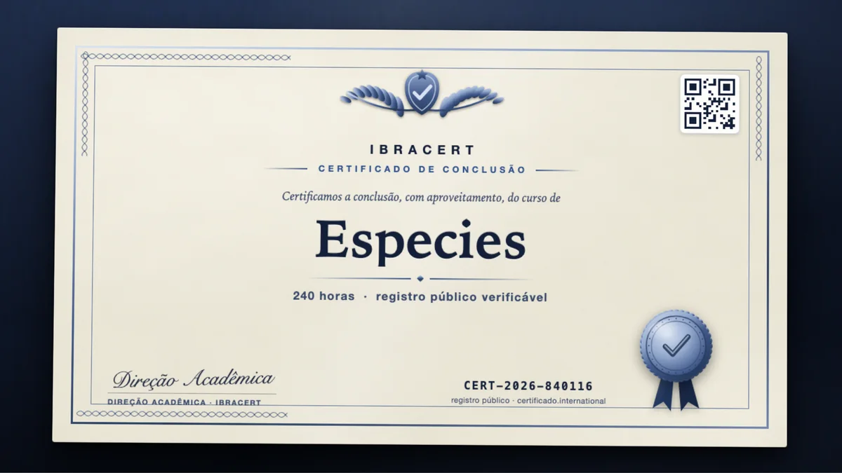 Capa do curso Especies