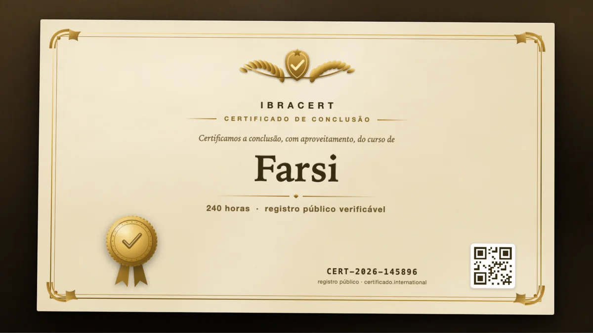 Capa do curso Farsi