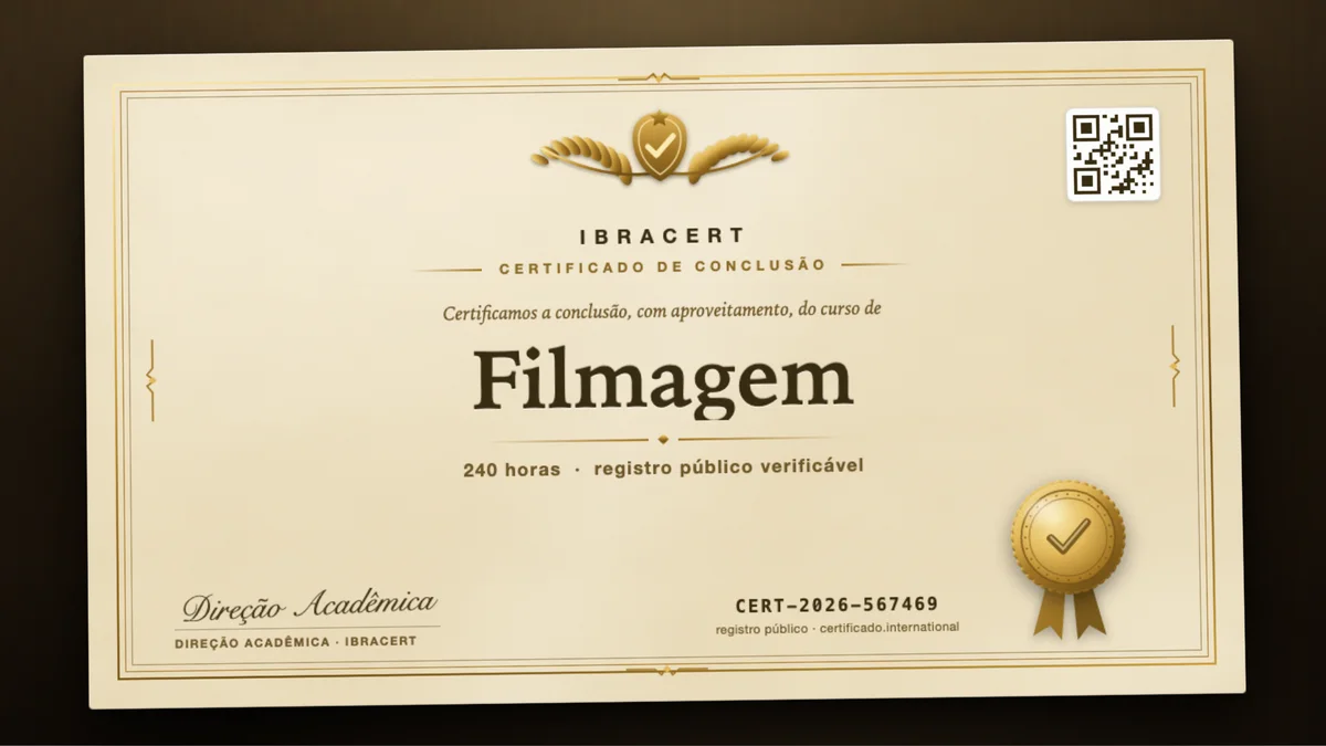 Capa do curso Filmagem