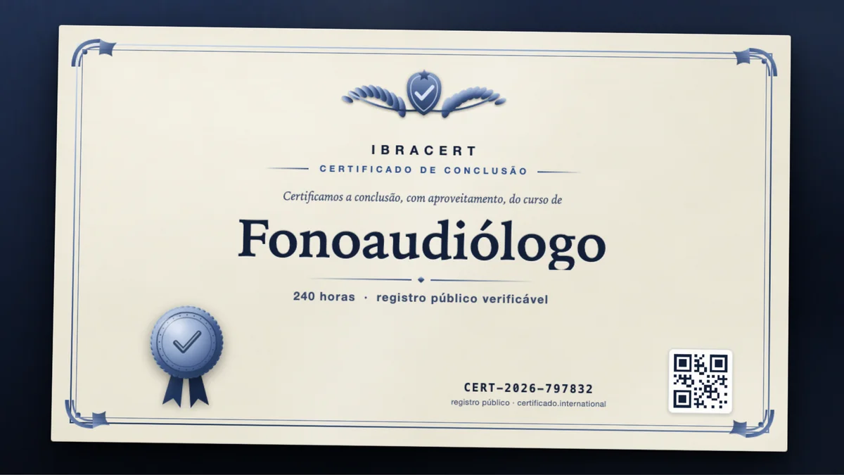 Capa do curso Fonoaudiólogo