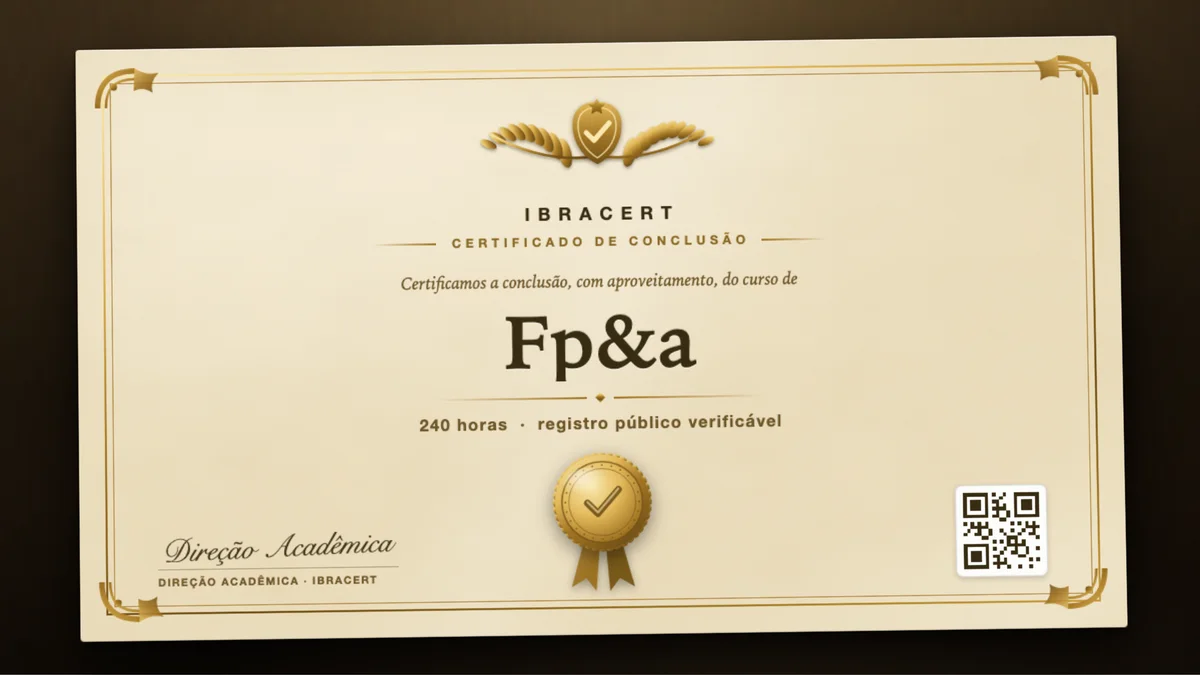 Capa do curso Fp&a