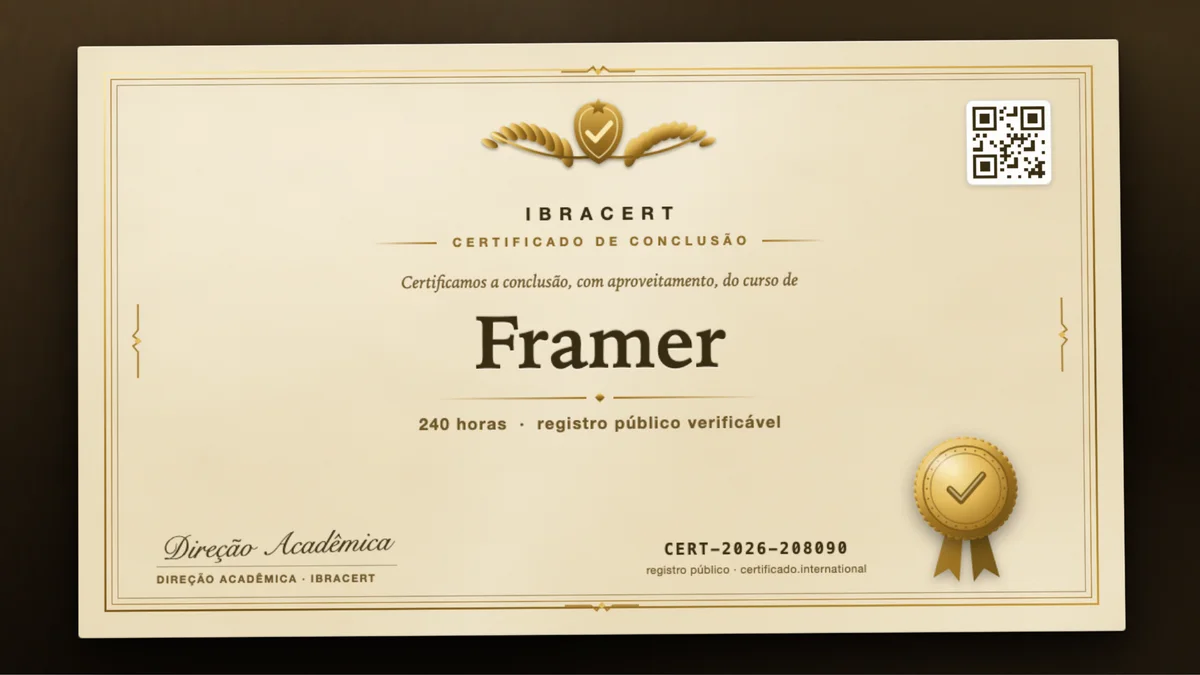 Capa do curso Framer