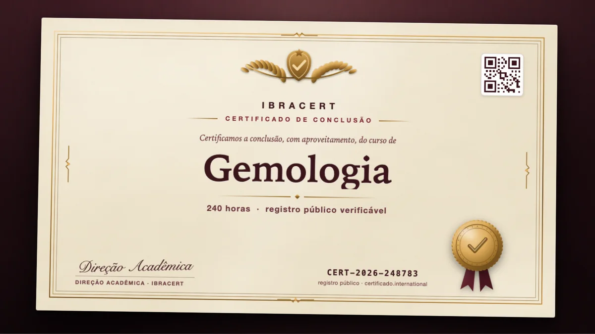 Capa do curso Gemologia
