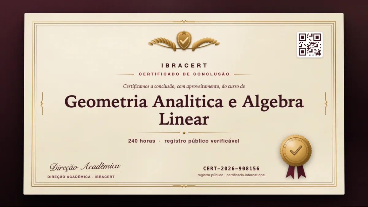 Capa do curso Geometria Analitica e Algebra Linear