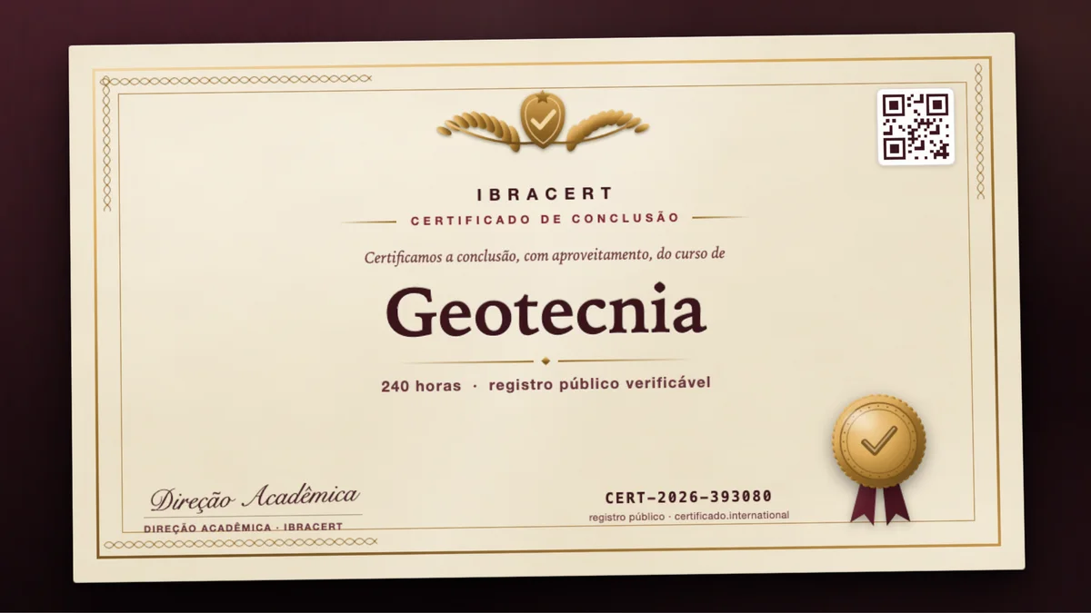 Capa do curso Geotecnia