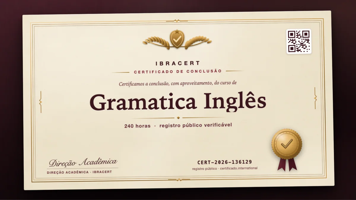 Capa do curso Gramatica Inglês