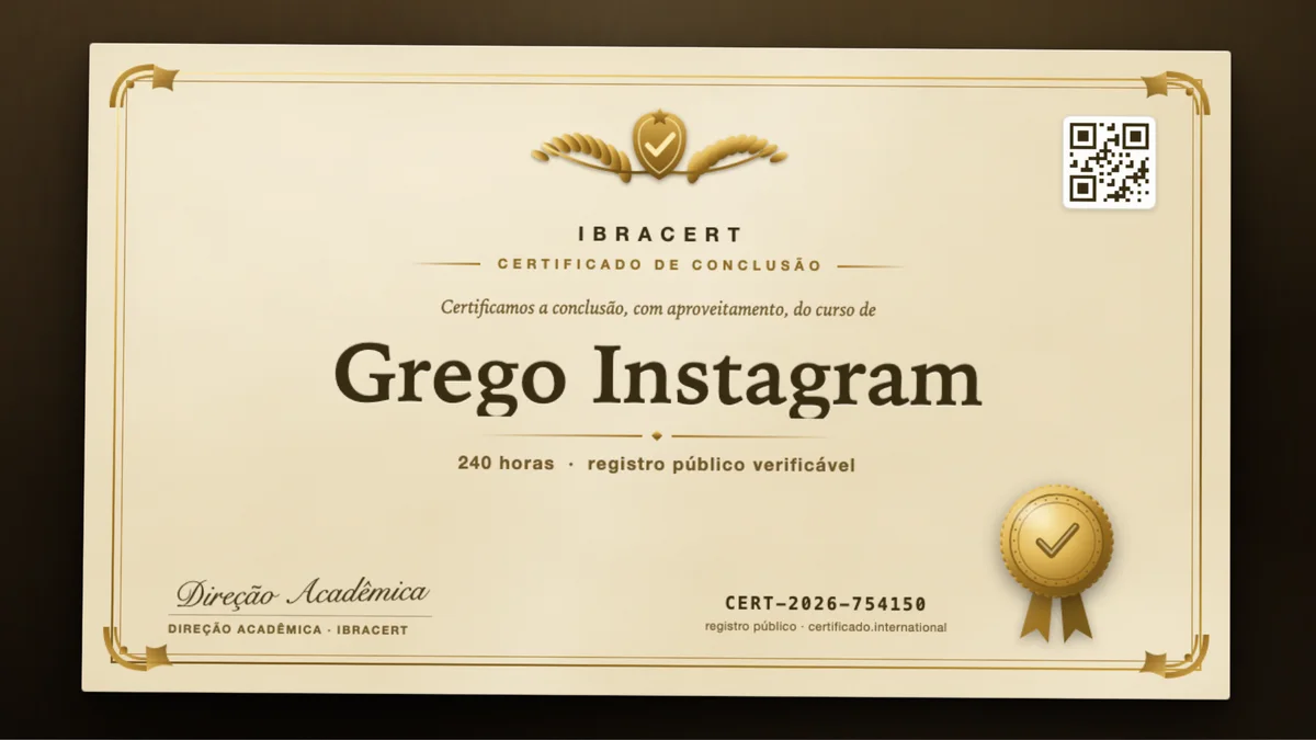 Capa do curso Grego Instagram