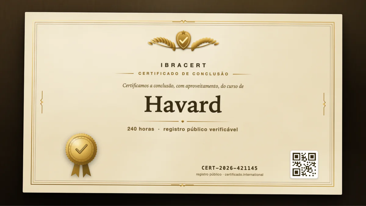 Capa do curso Havard