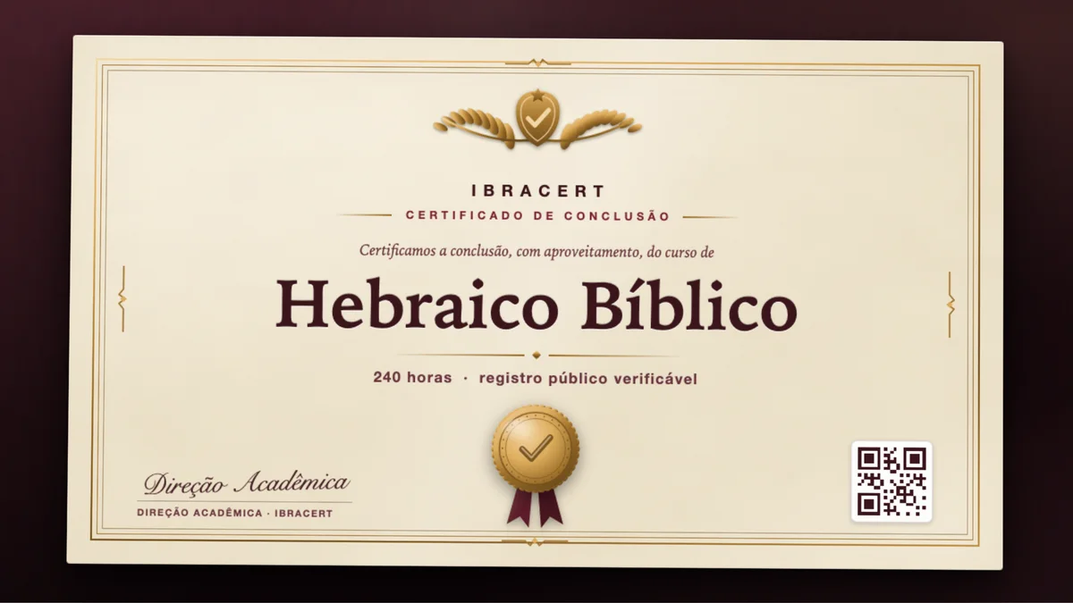Capa do curso Hebraico Bíblico
