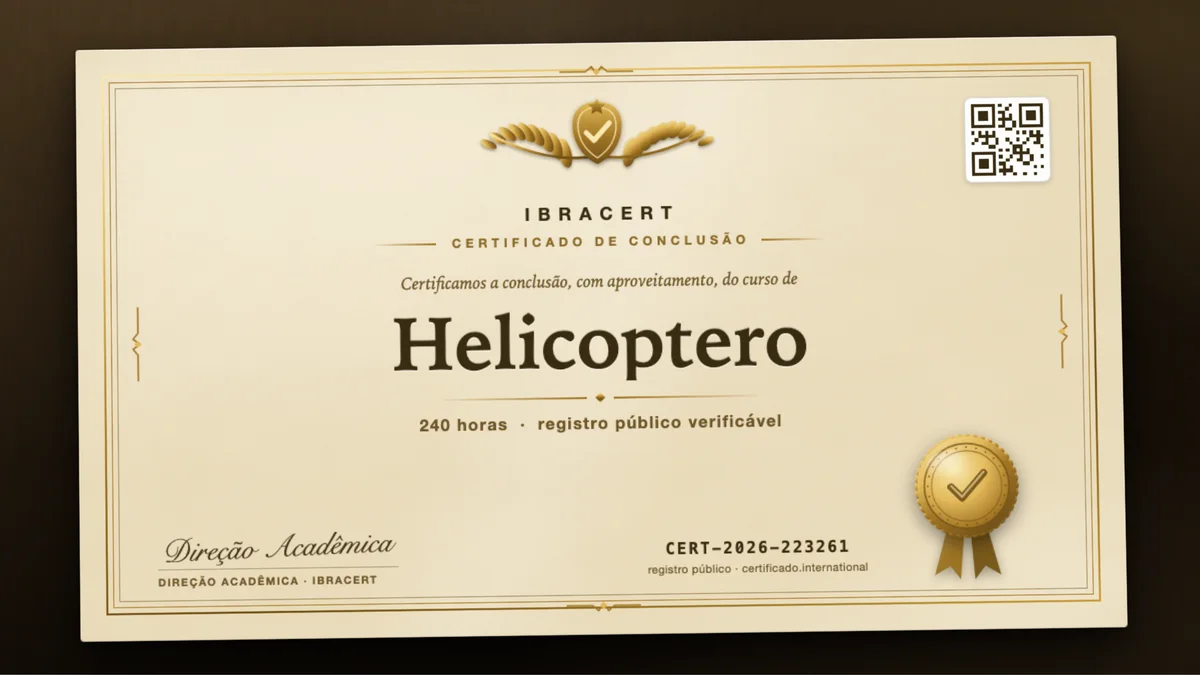 Capa do curso Helicoptero