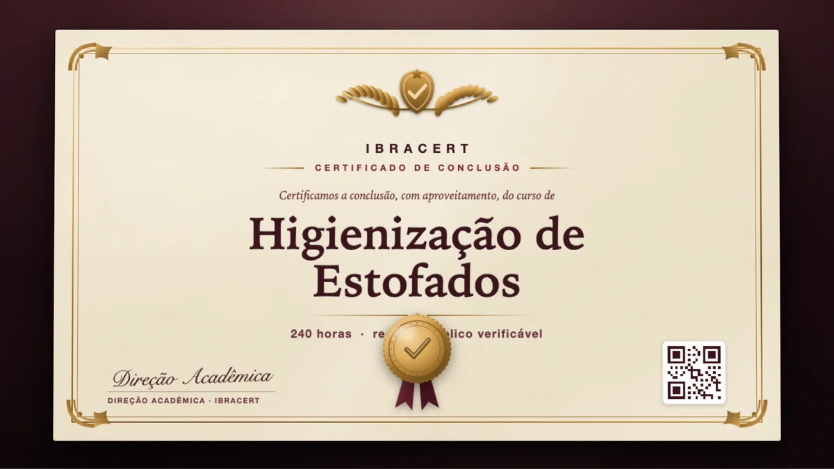 Capa do curso Higienização de Estofados