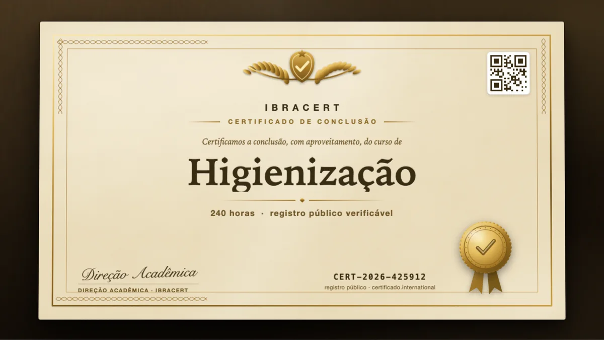 Capa do curso Higienização