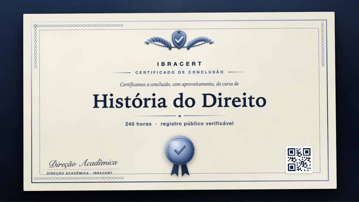 Capa do curso História do Direito