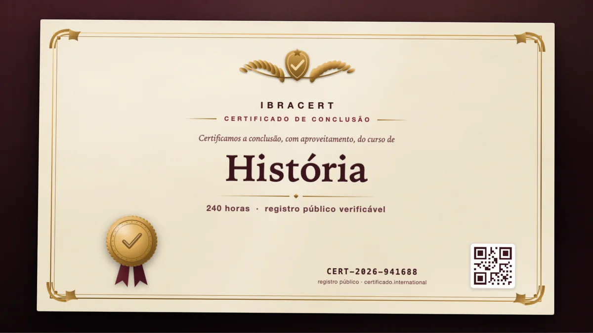 Capa do curso História