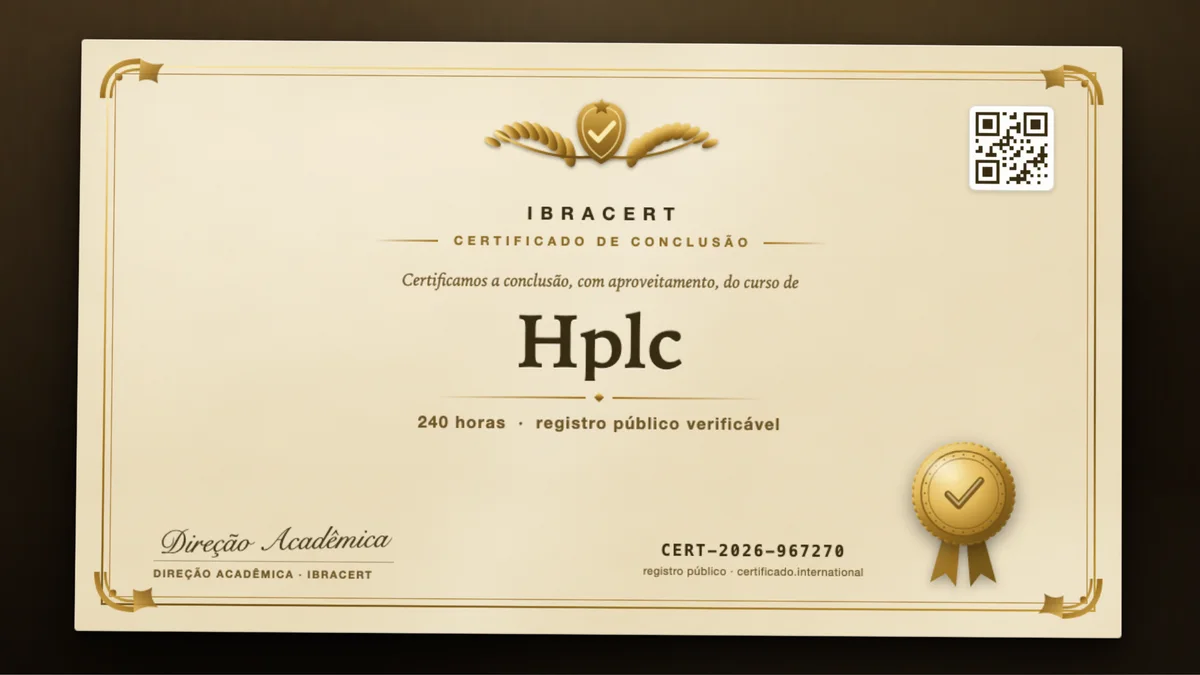 Capa do curso Hplc