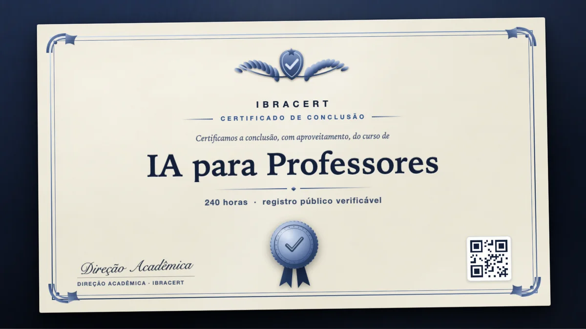 Capa do curso IA para Professores