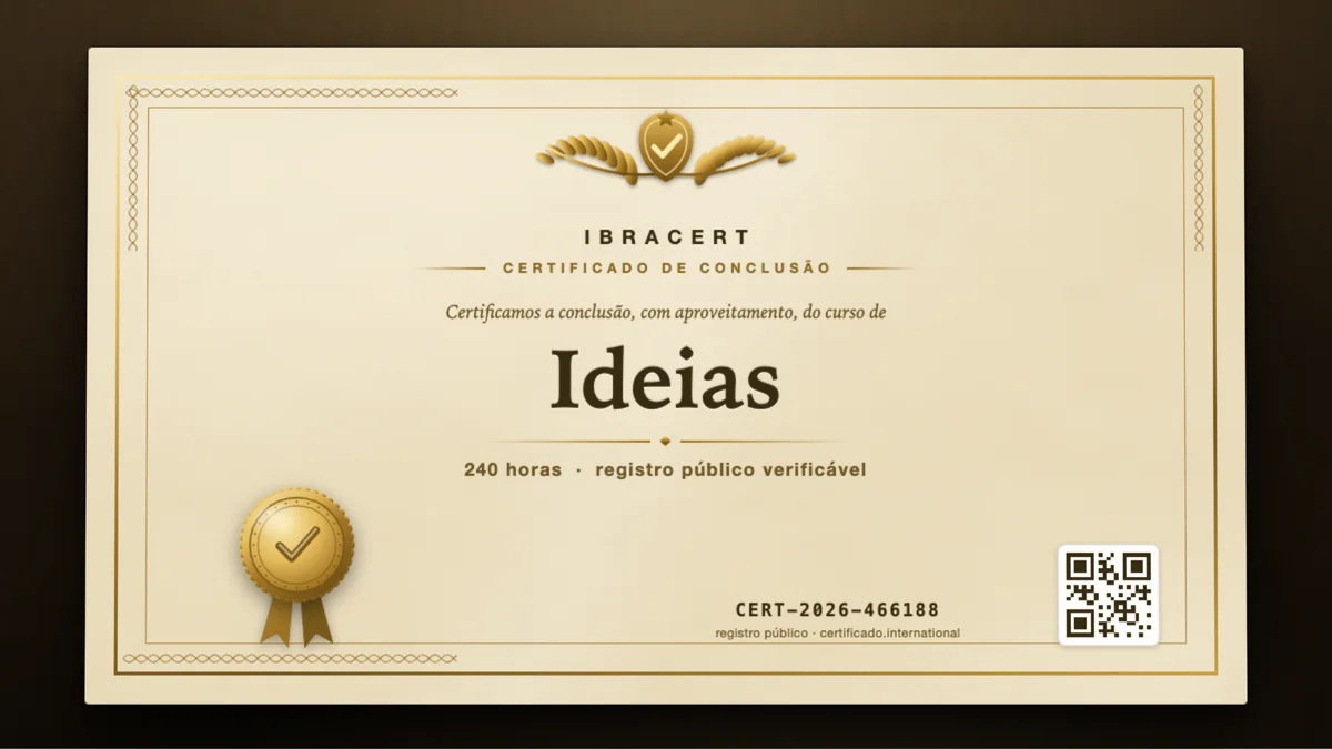 Capa do curso Ideias