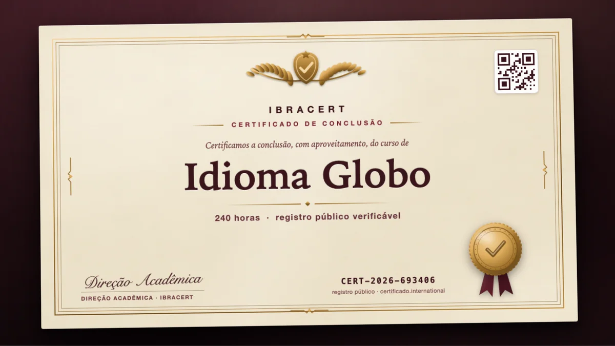 Capa do curso Idioma Globo