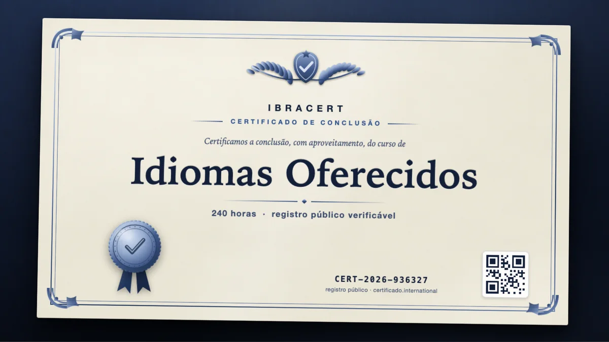 Capa do curso Idiomas Oferecidos