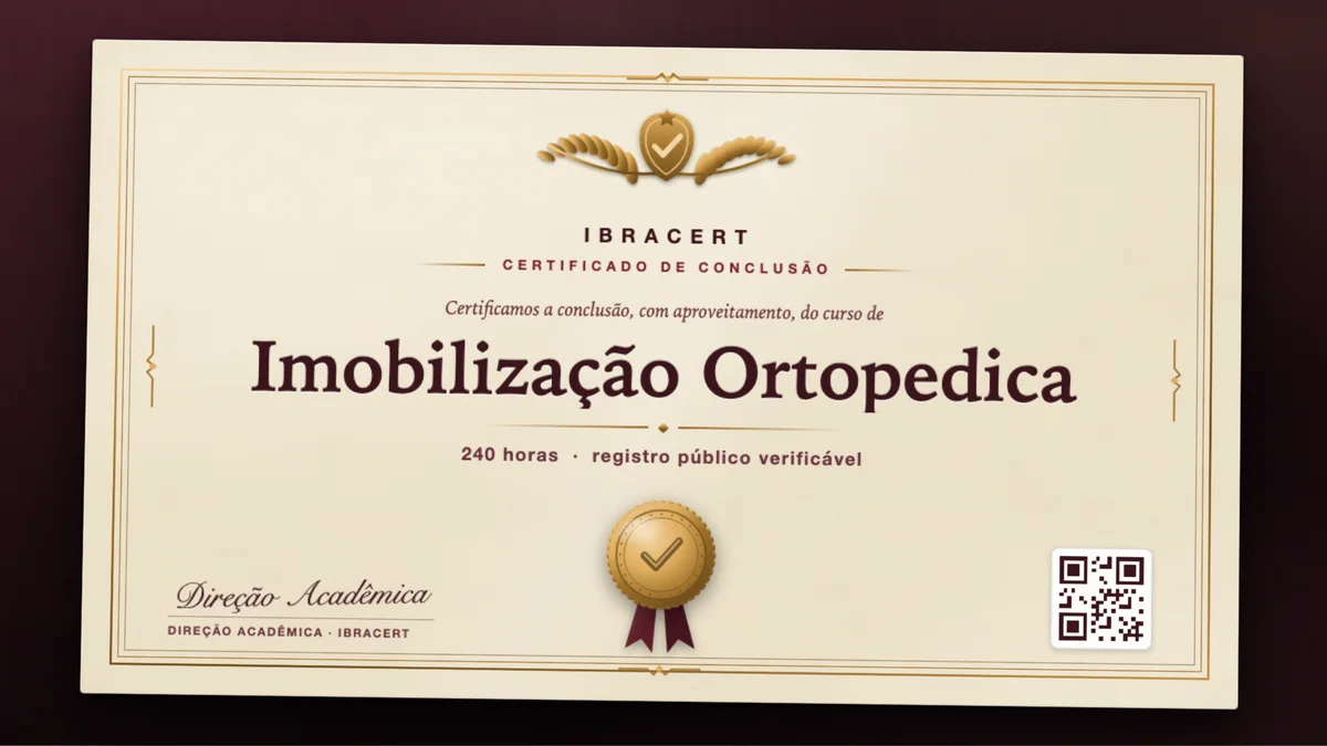Capa do curso Imobilização Ortopedica