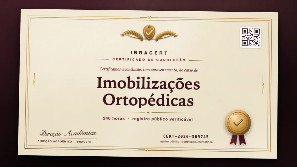 Capa do curso Imobilizações Ortopédicas