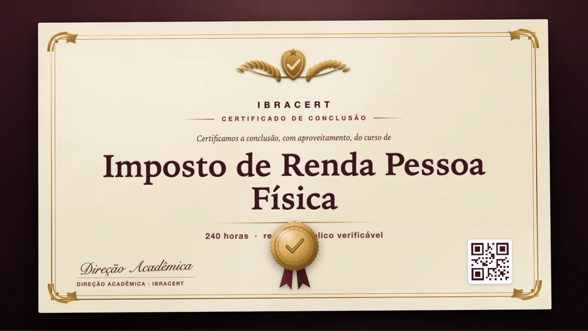 Capa do curso Imposto de Renda Pessoa Física