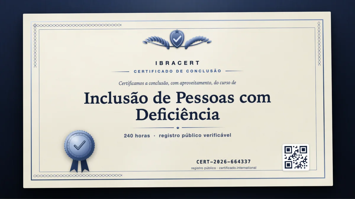Capa do curso Inclusão de Pessoas com Deficiência