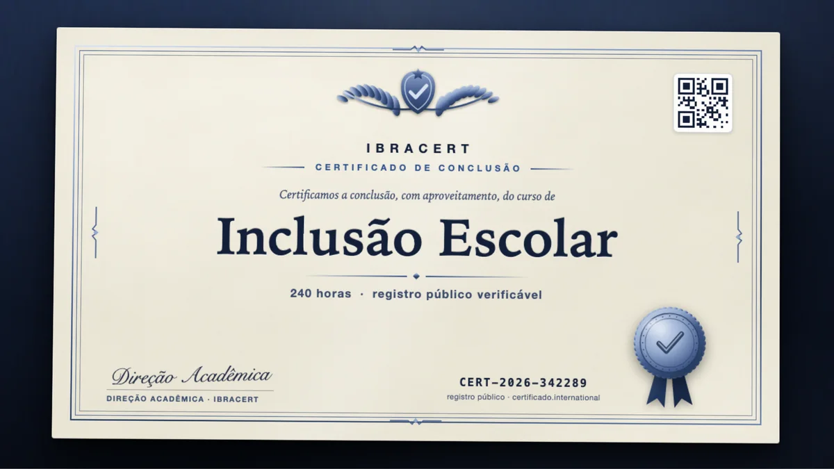 Capa do curso Inclusão Escolar