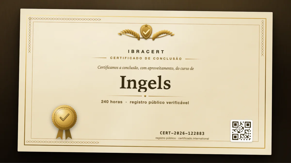 Capa do curso Ingels
