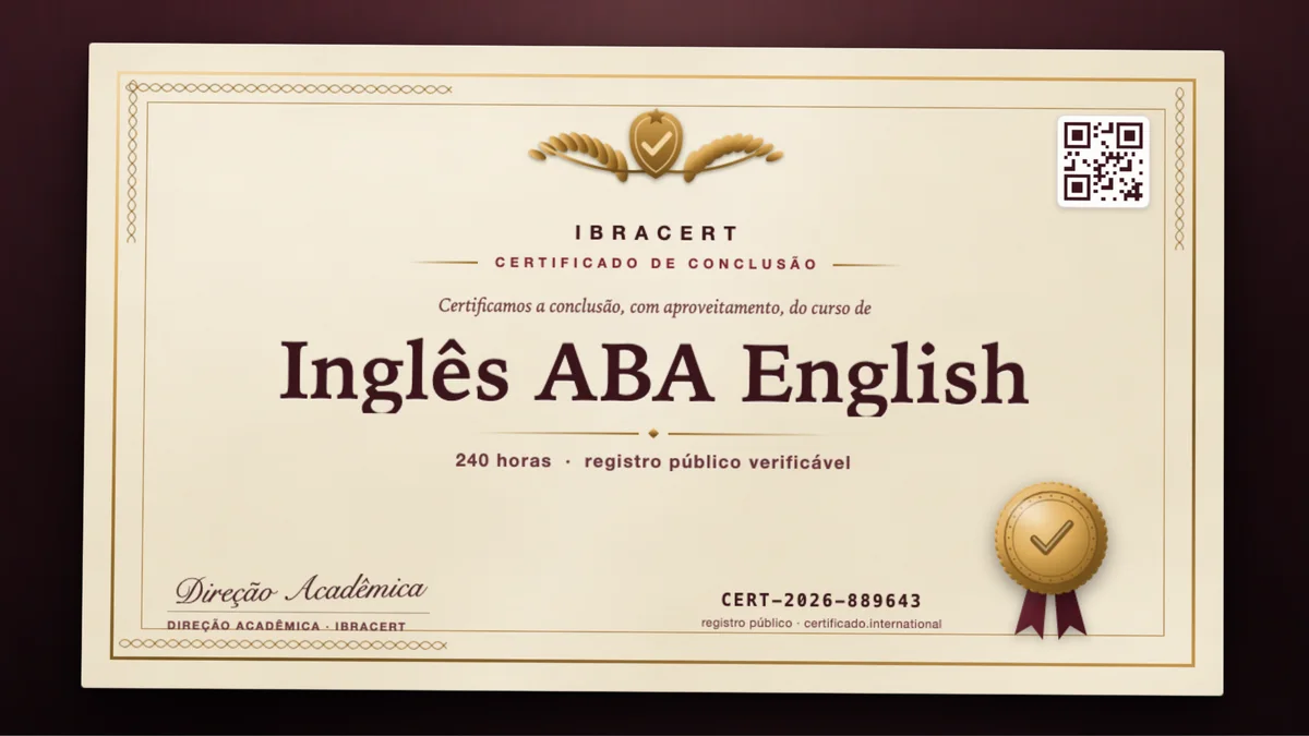 Capa do curso Inglês ABA English