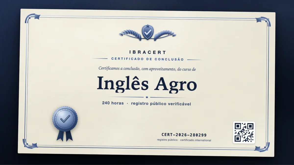 Capa do curso Inglês Agro