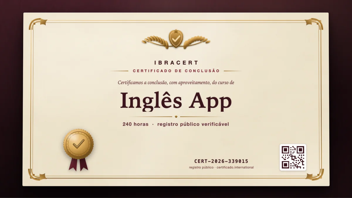 Capa do curso Inglês App