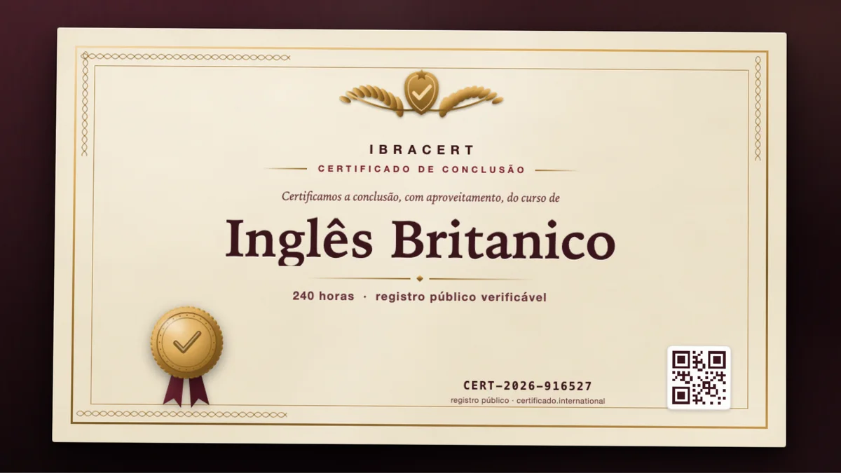 Capa do curso Inglês Britanico